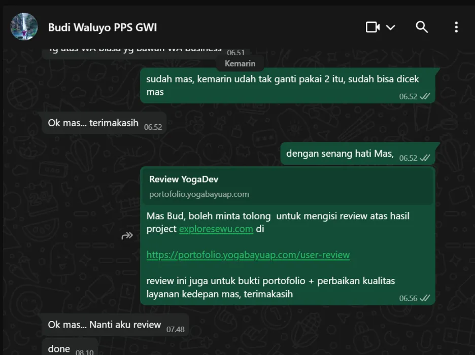 Review screenshot from Budi Waluyo